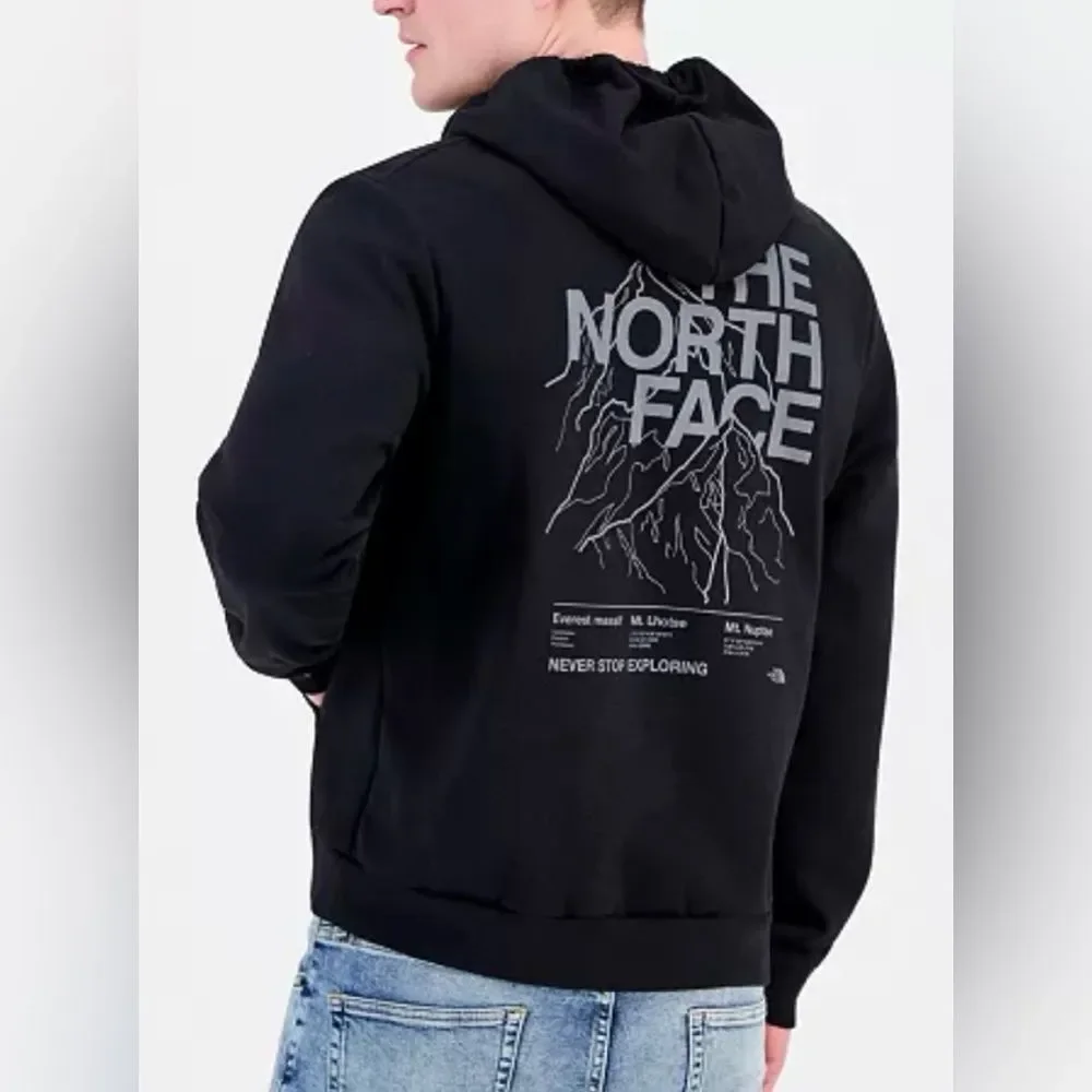 New $65 North Face Pullover Hoodie Hooded sweatshirt-3 Peaks Himalyans Mtn Top L