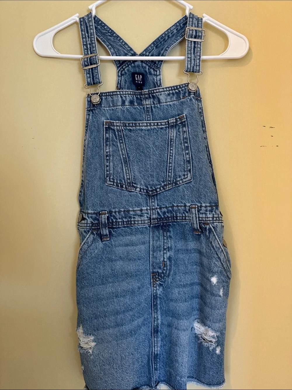 GAP Girls Blue Denim Overall Dress
