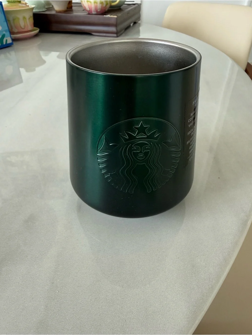 Starbucks Dark Green Stainless Steel Logo Canister