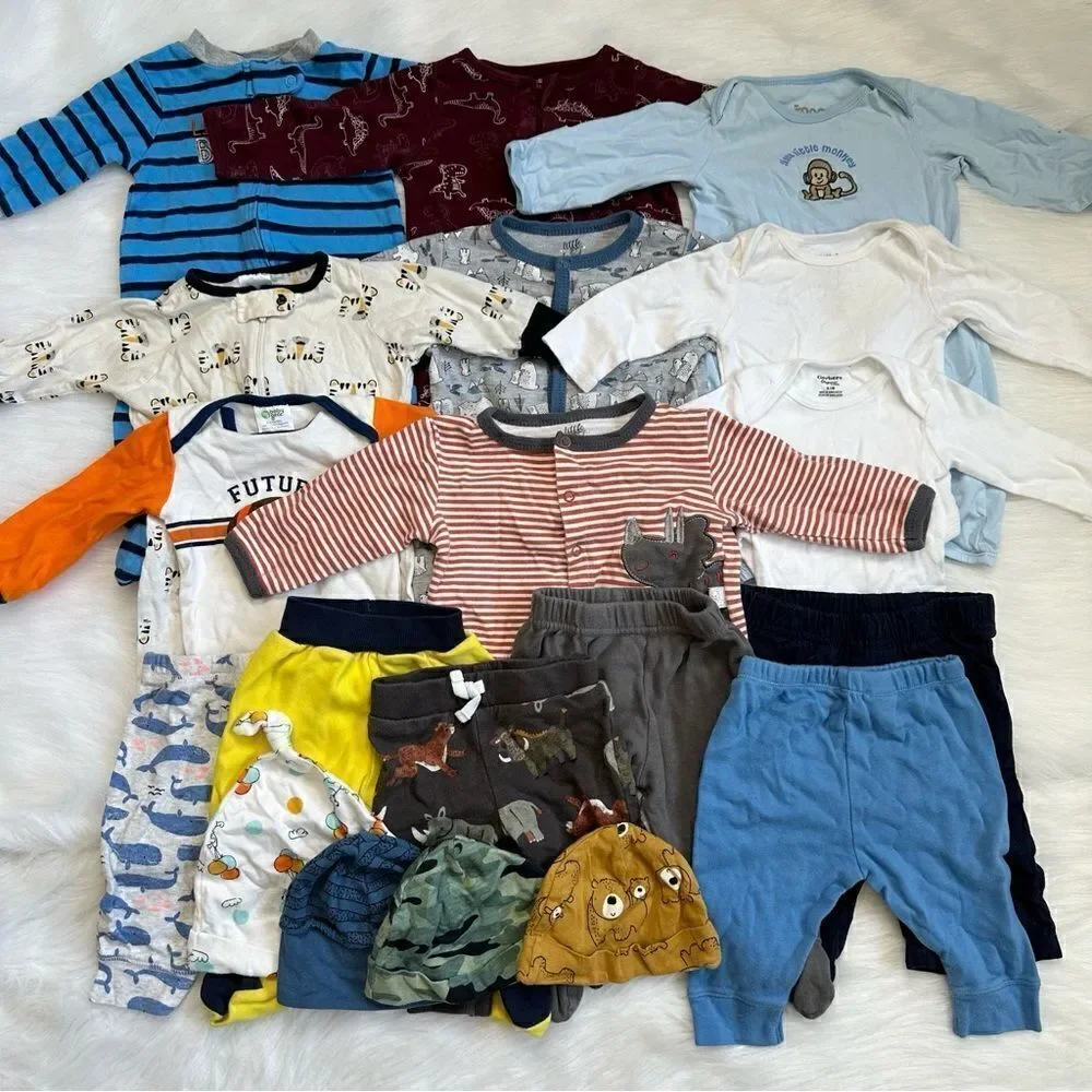 0-3 Months Baby Boy Autumn/Fall/Spring Clothes LOT