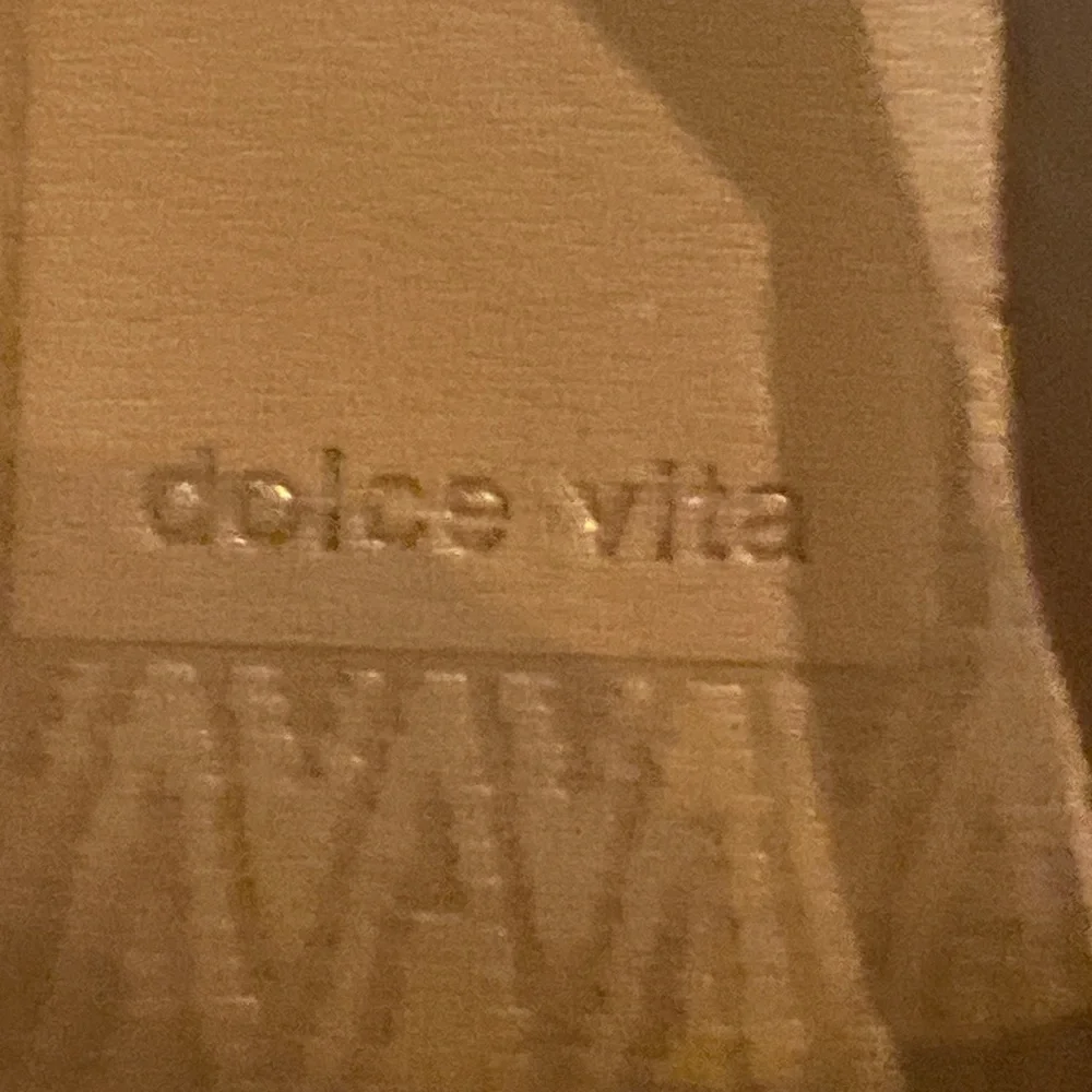 Dolce Vita Tan Leather & Black White Pattern Cork Platform Sandals