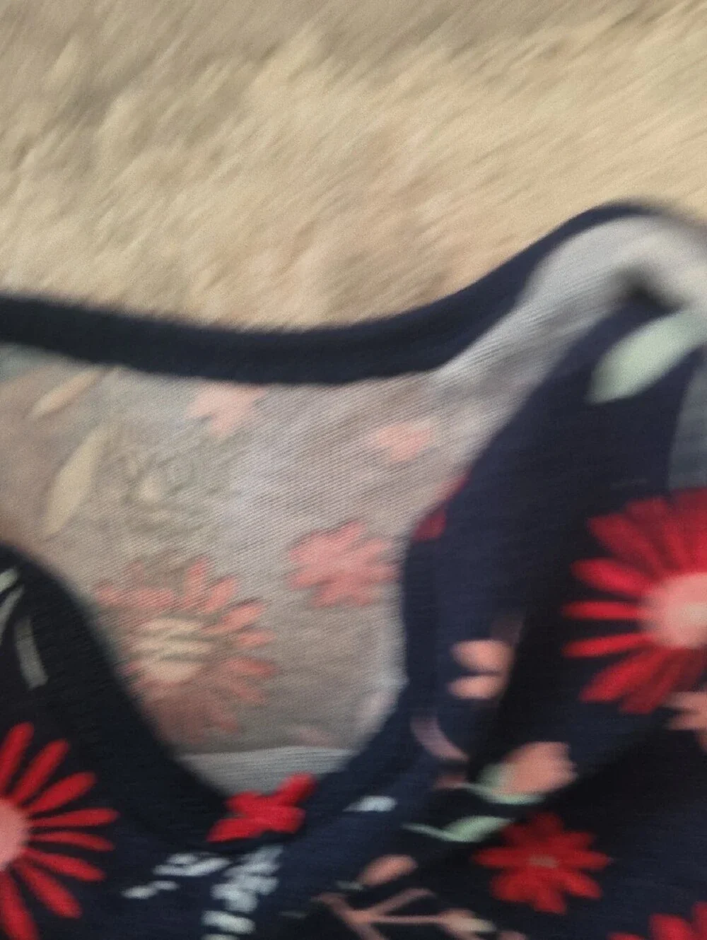 Carter's Navy and Red Floral Baby Matching Set