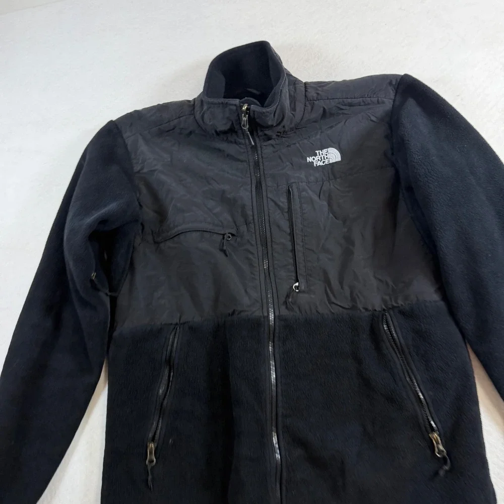 The North Face Denali Fleece Jacket Mens Medium Black Full Zip Outdoor Coat 8236