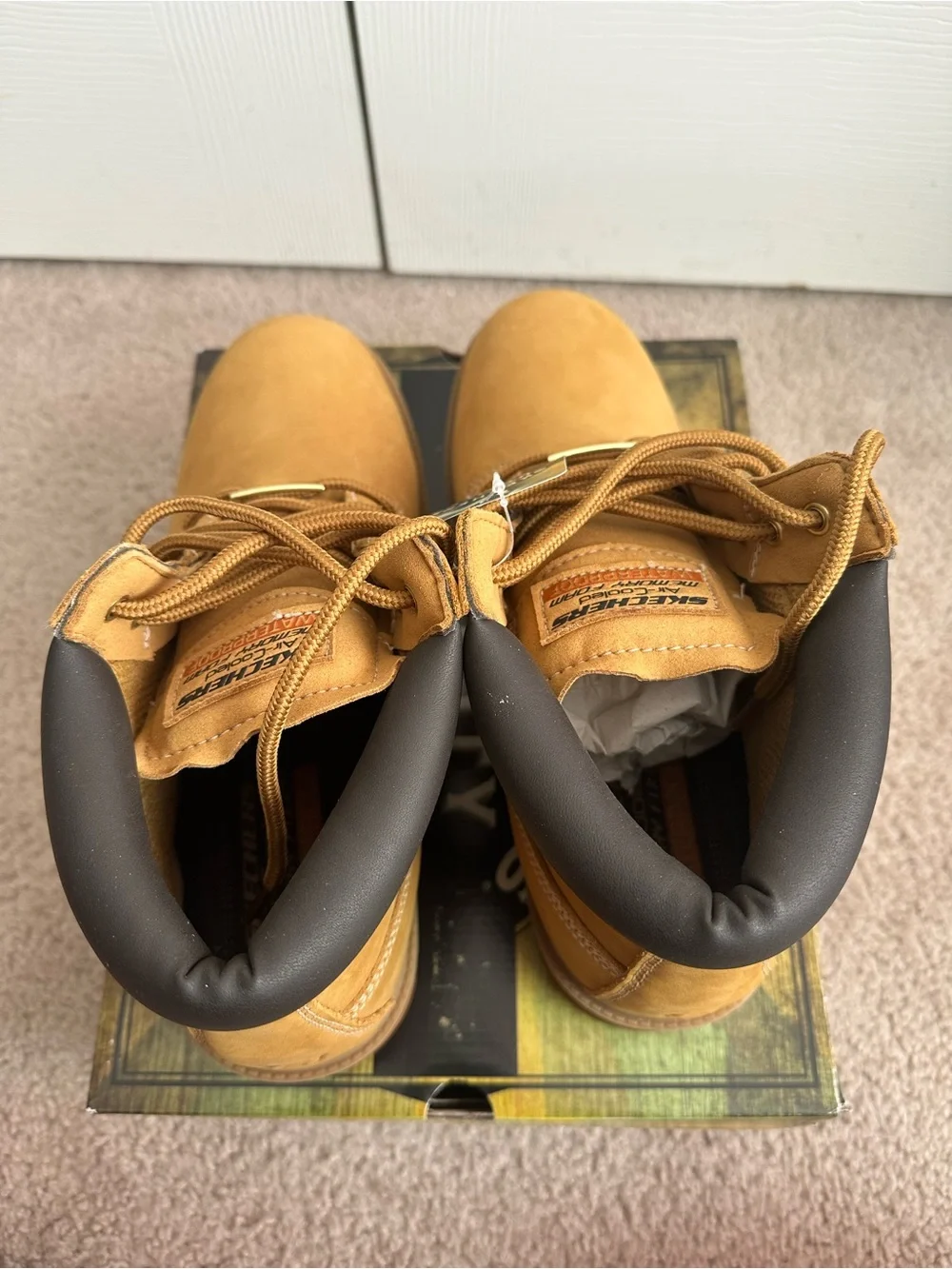 Skechers Men's Wheat Tan Waterproof Work Boots