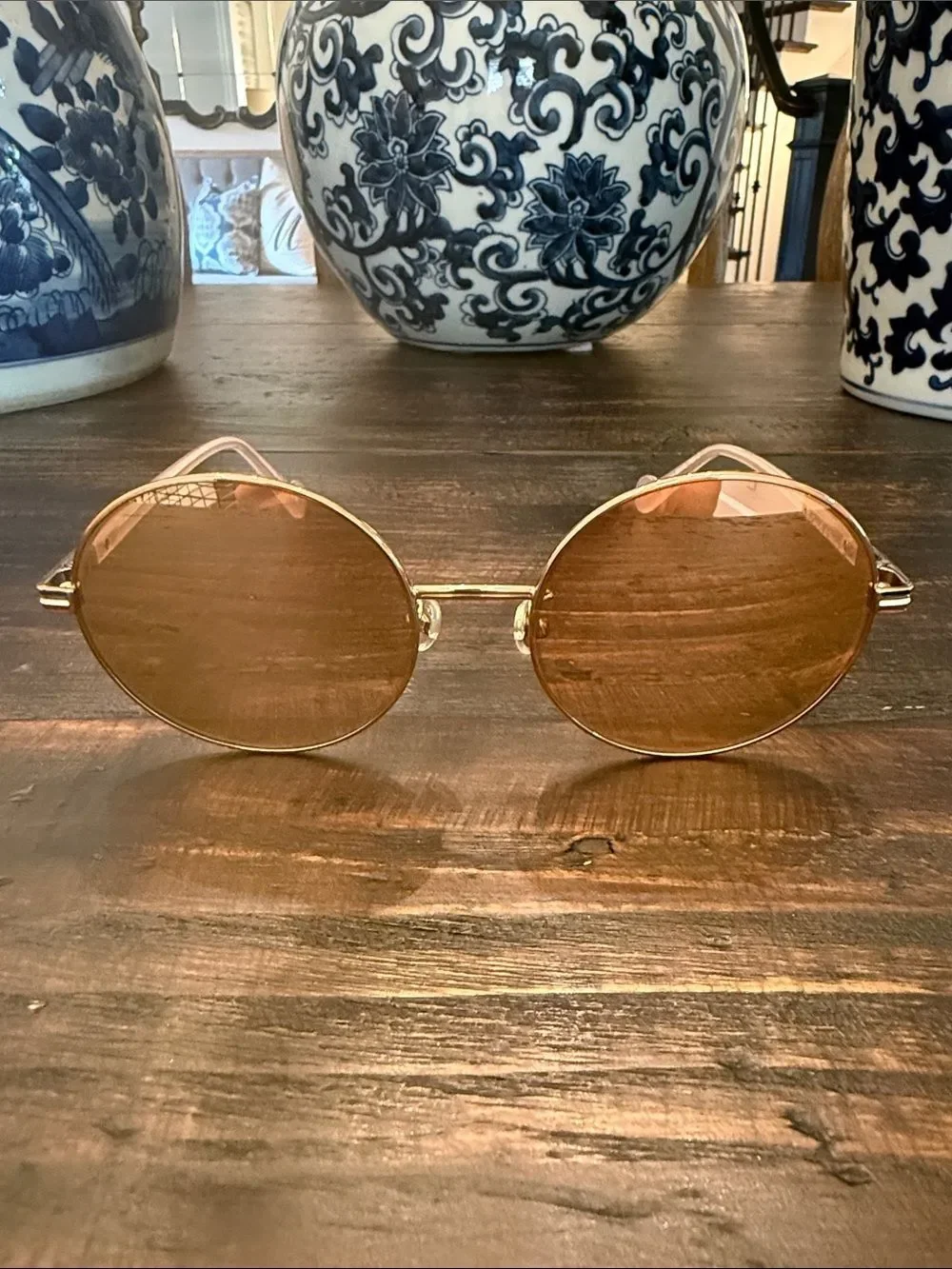 Moncler Women's Rose Gold Mirrored Round Sunglasses ML 0132-D 33U