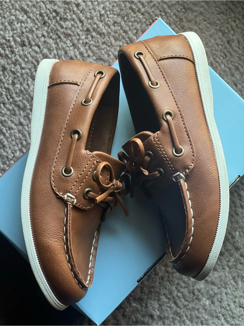 Toddler Boys Casual Cognac/Brown Shoes Size 11