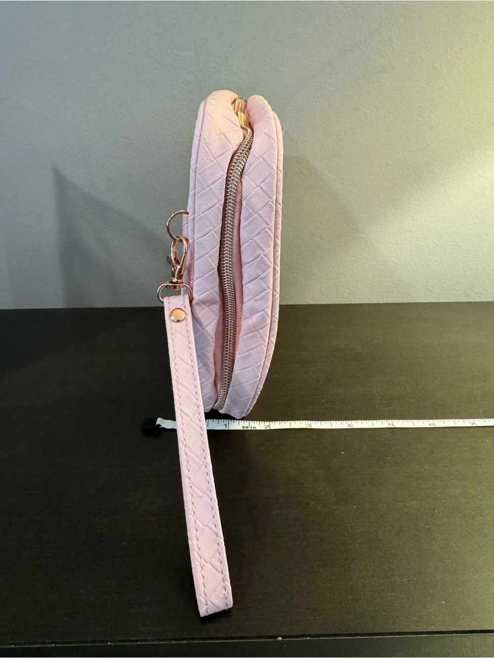 Skinbetter Science Pink Woven Cosmetic Bag 9” x 2” x 6.5” NEW