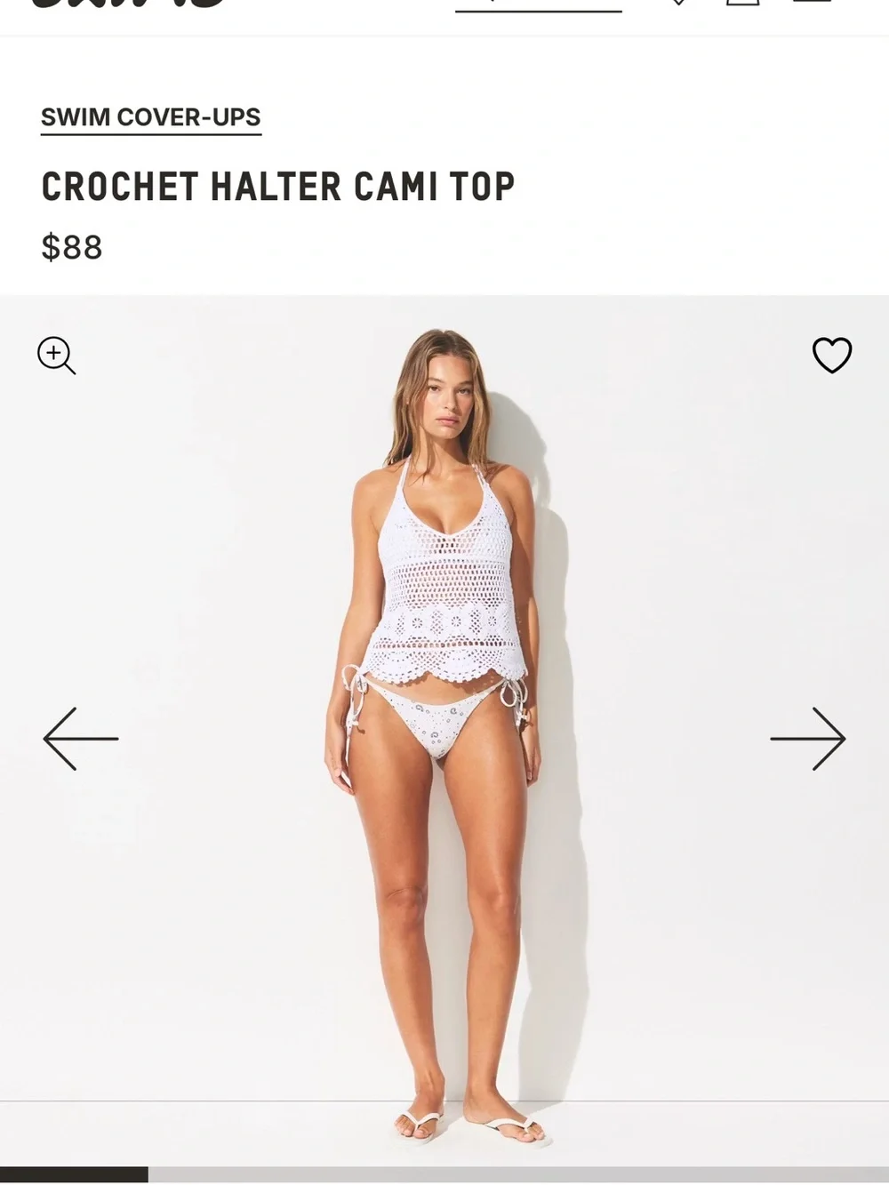 SKIMS White Crochet Mini Skirt Swim Cover-Up