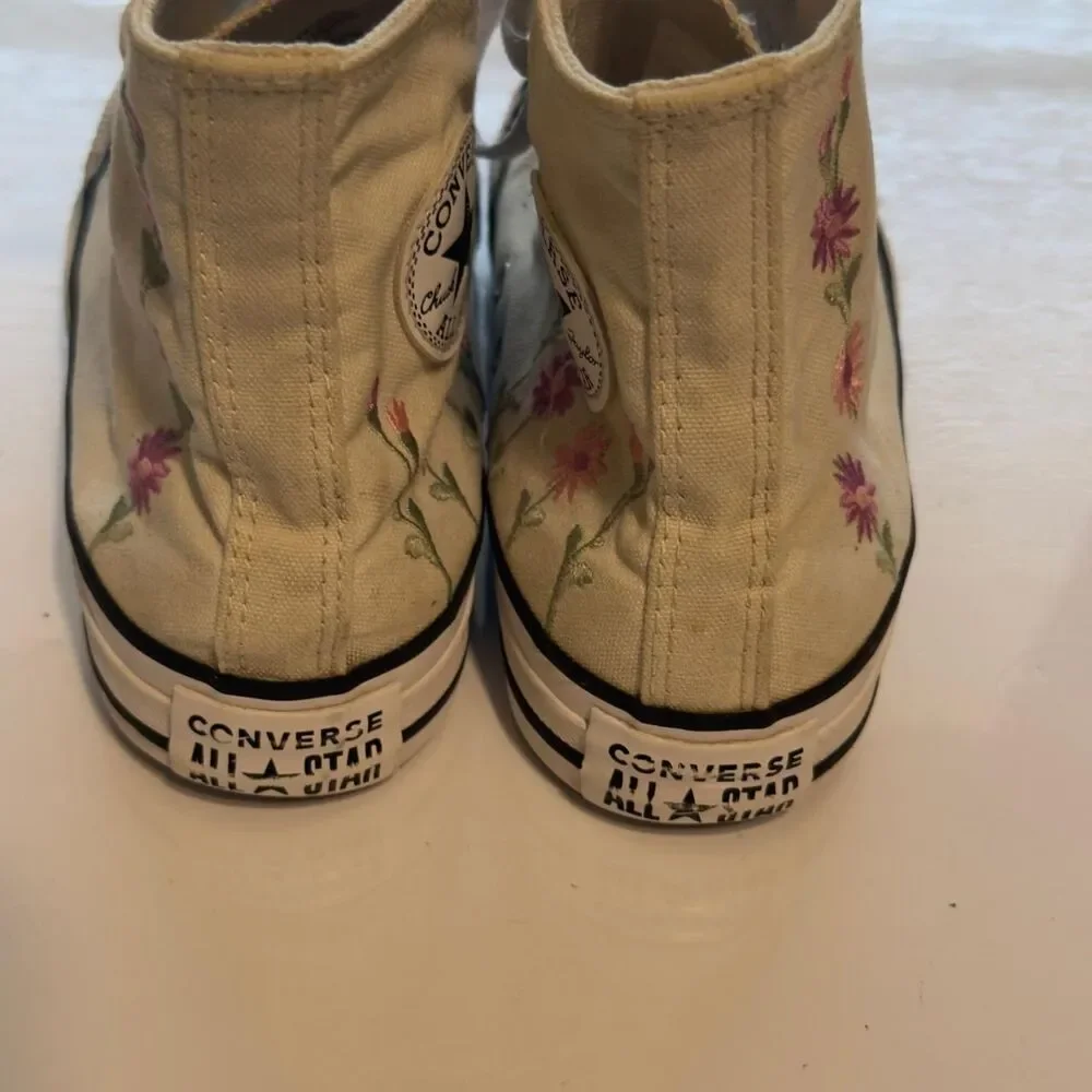 Converse Chuck Taylor All Star High Top Sneakers with Floral Embroidery
