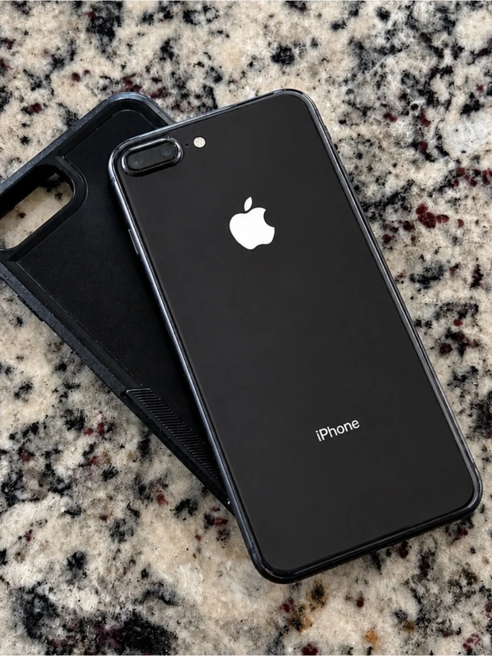 Apple iPhone 8 Plus comes  in Black Protective Case