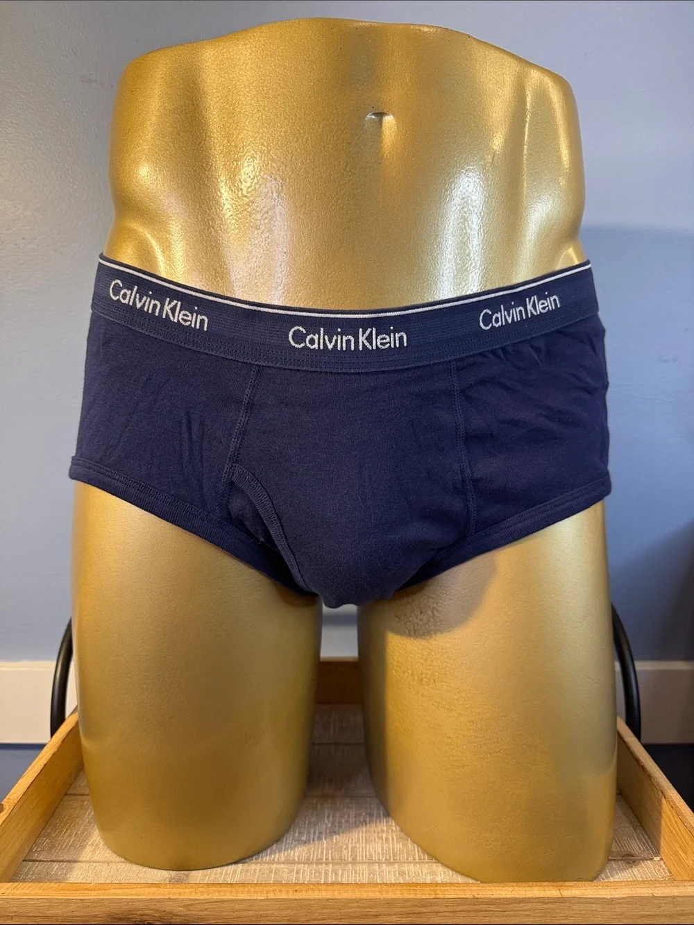Calvin Klein Navy Blue Cotton Briefs XL