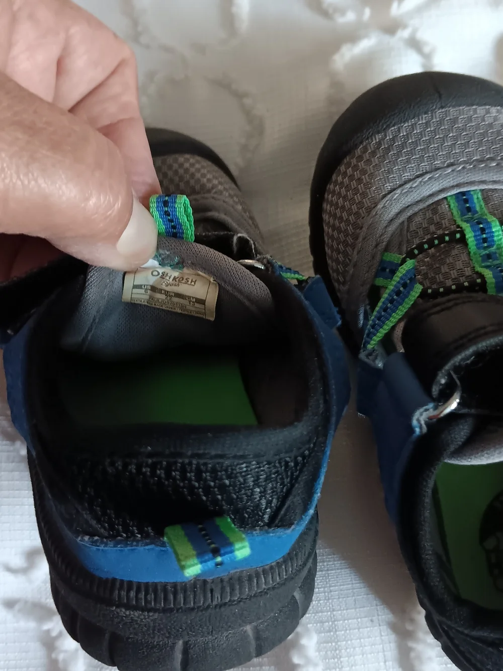 OshKosh B'gosh Gray, Blue & Green Toddler Athletic Sneakers