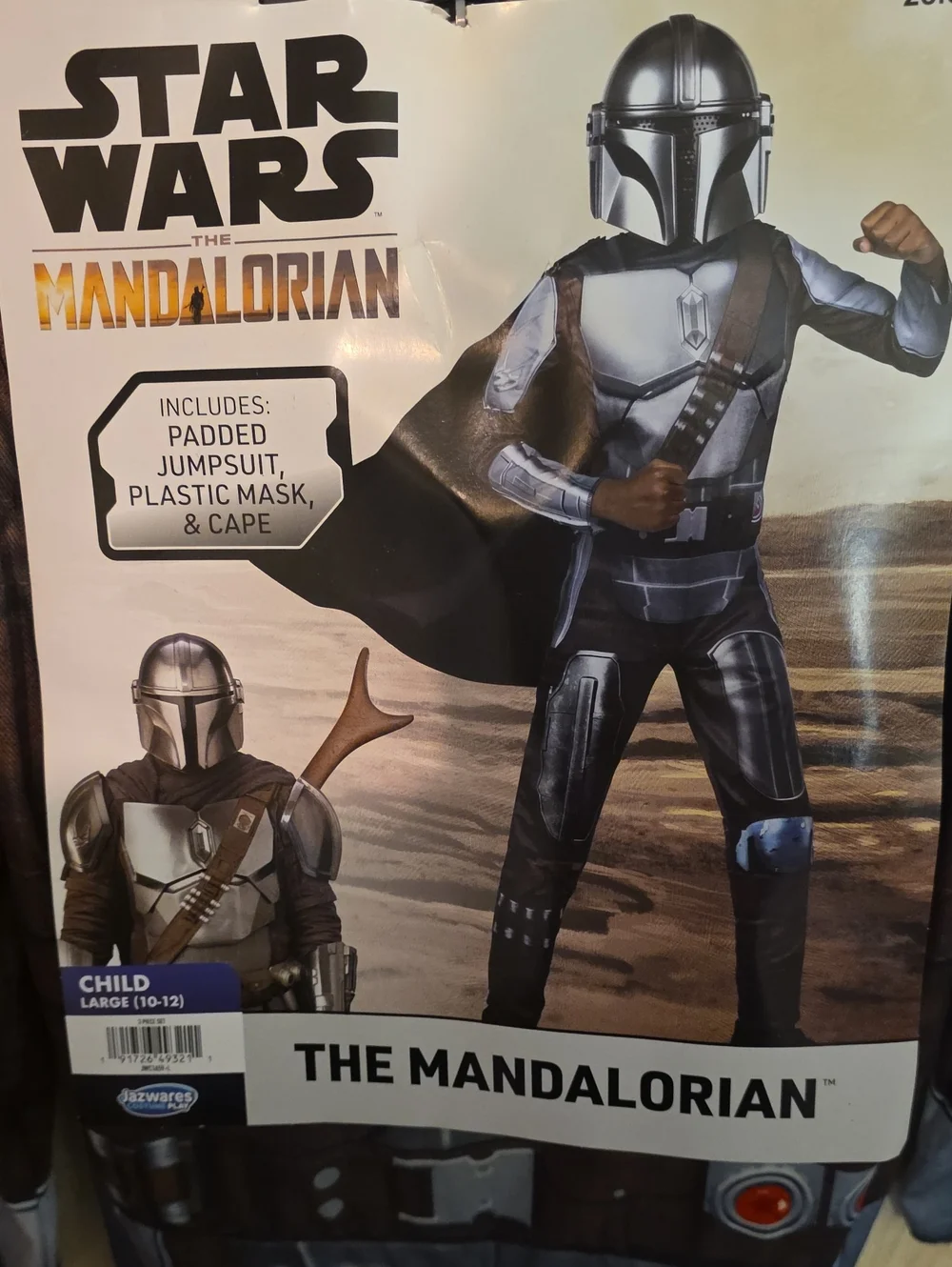 STAR WARS MANDALORIAN BOYS SIZE LARGE COSTUME