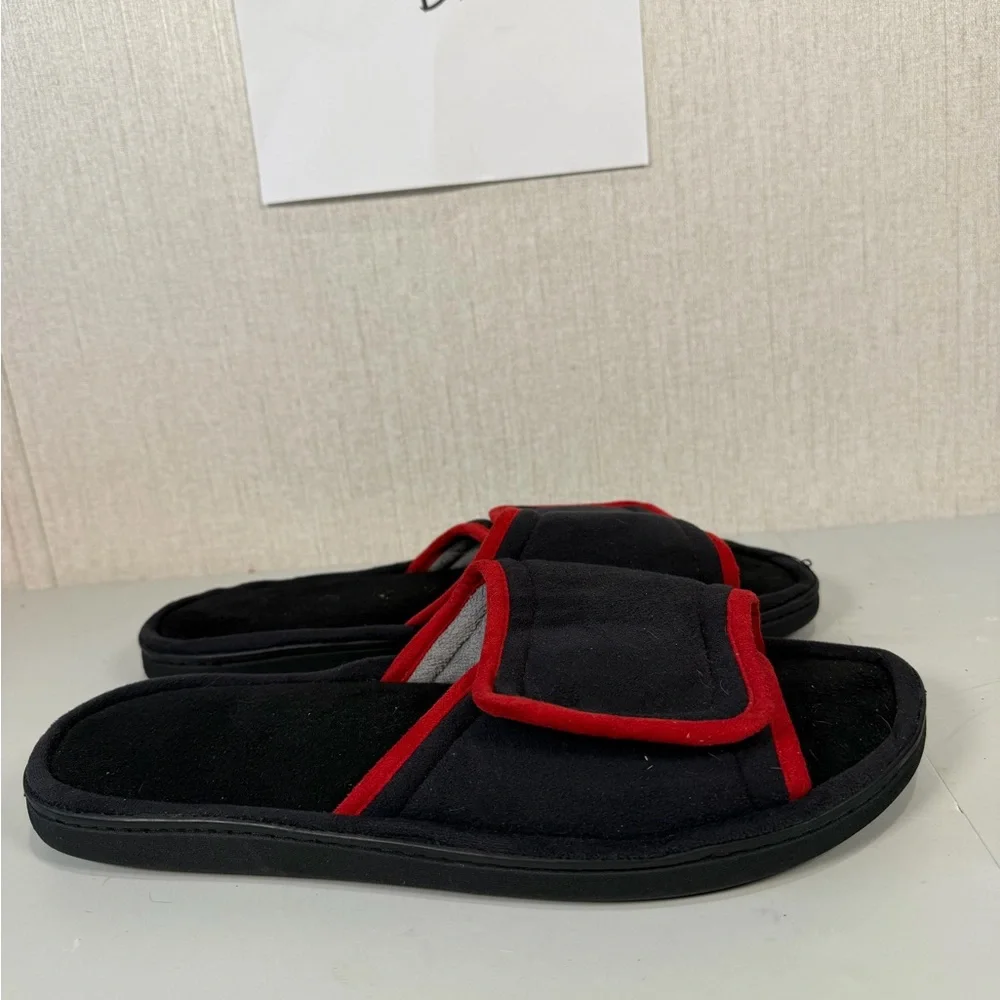 dearfoam slippers mens Size 11-12‎ Black And Red