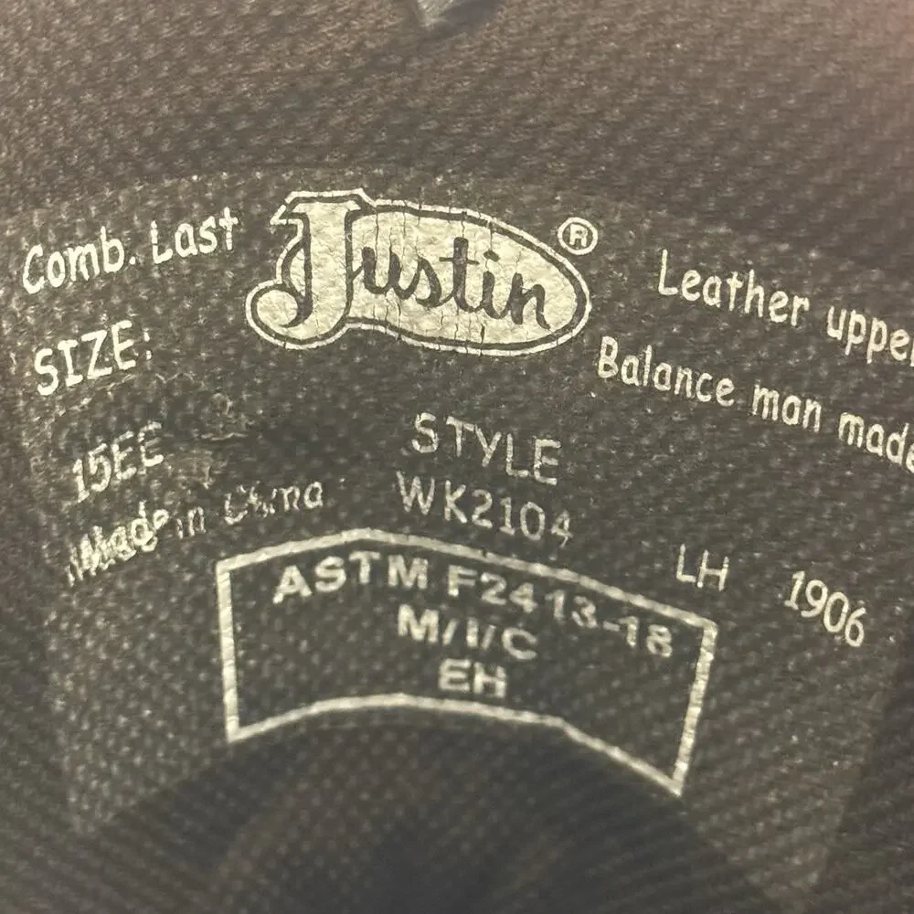 Justin Boots justin tanker