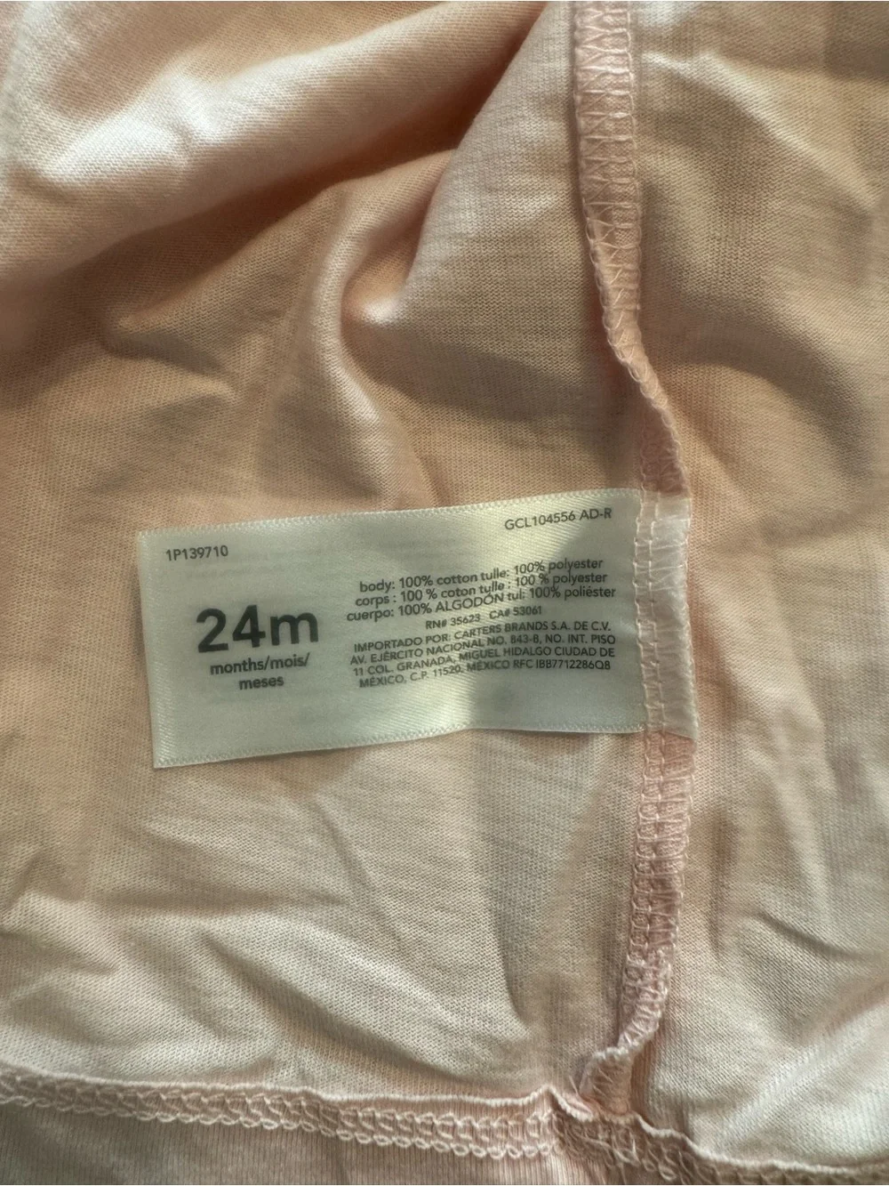 Carters light pink