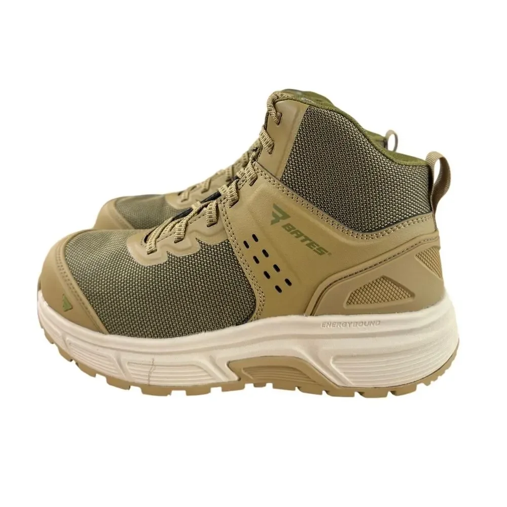 NEW Bates Men's Jumpstart Mid Energy Bound Carbon Toe Boots - Coyote Size 7.5