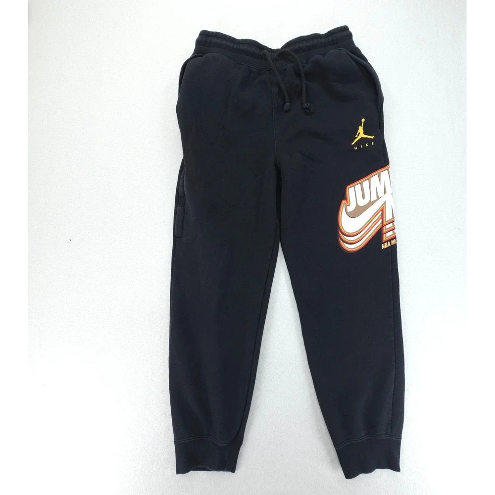 Nike Air Jordan Jump Man Bulls 91 92 93 Black Sweat Pants Mens Medium