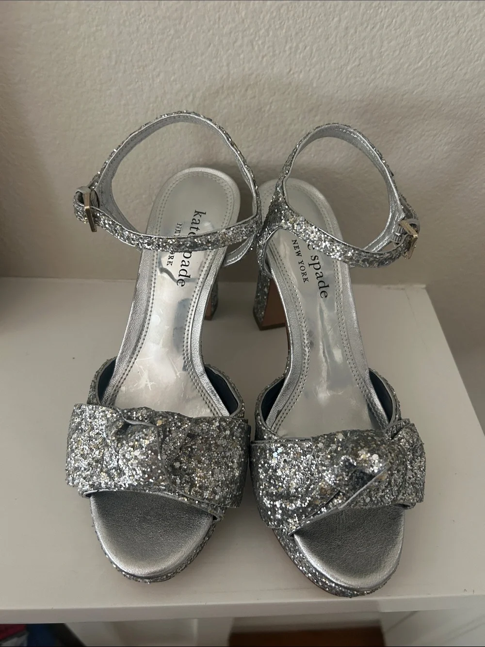 kate spade silver glitter