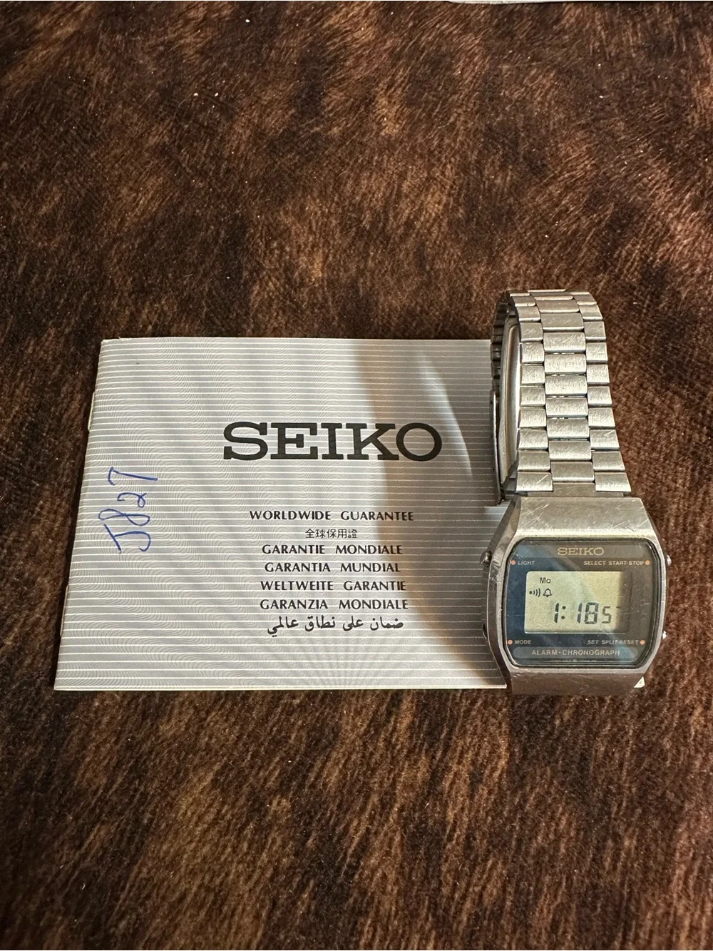 Vintage Seiko Quartz A914-5010 Digital Alarm Men's Watch