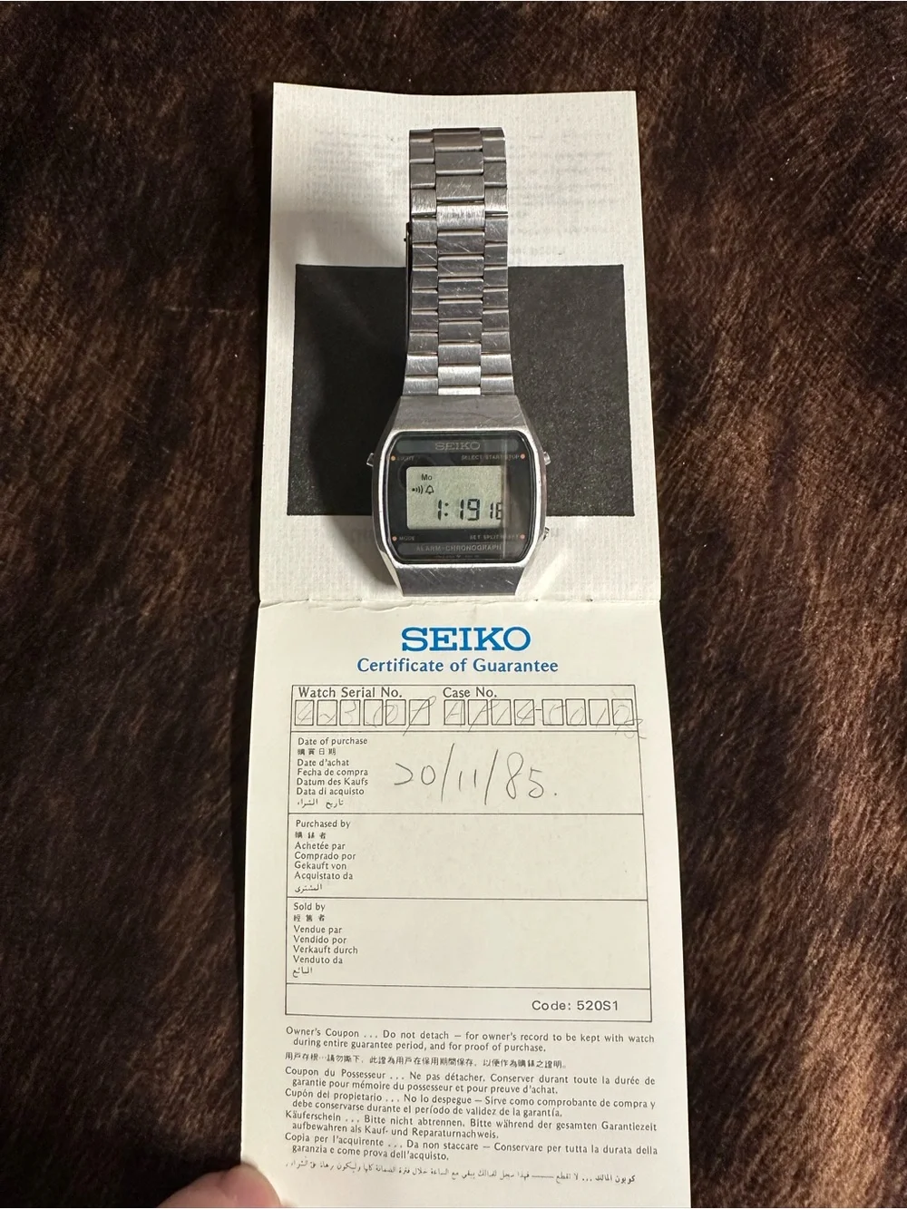 Seiko digital watch