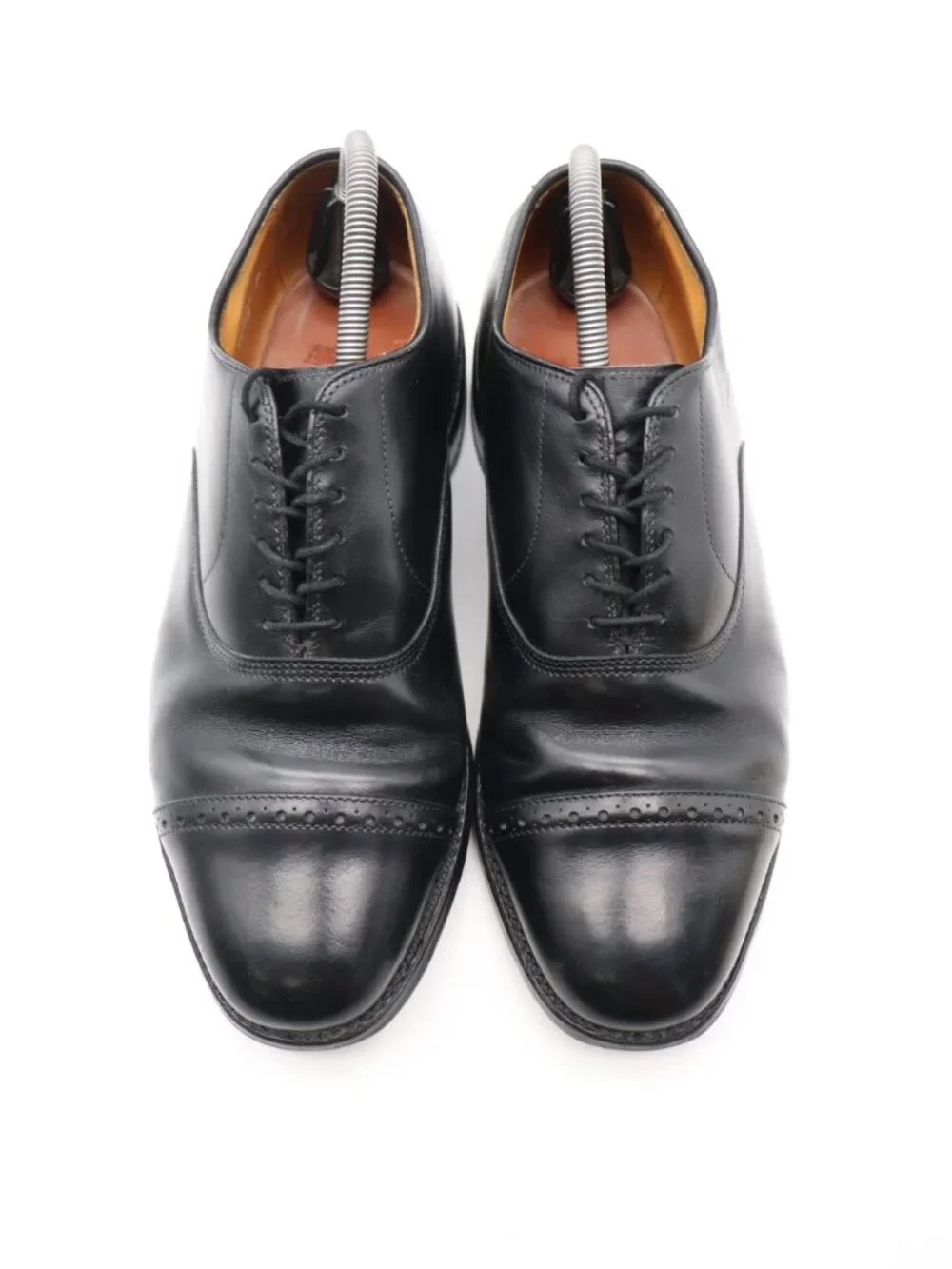 Allen Edmonds Byron Mens 7.5 EEE Black Leather Cap Toe Oxford Dress USA