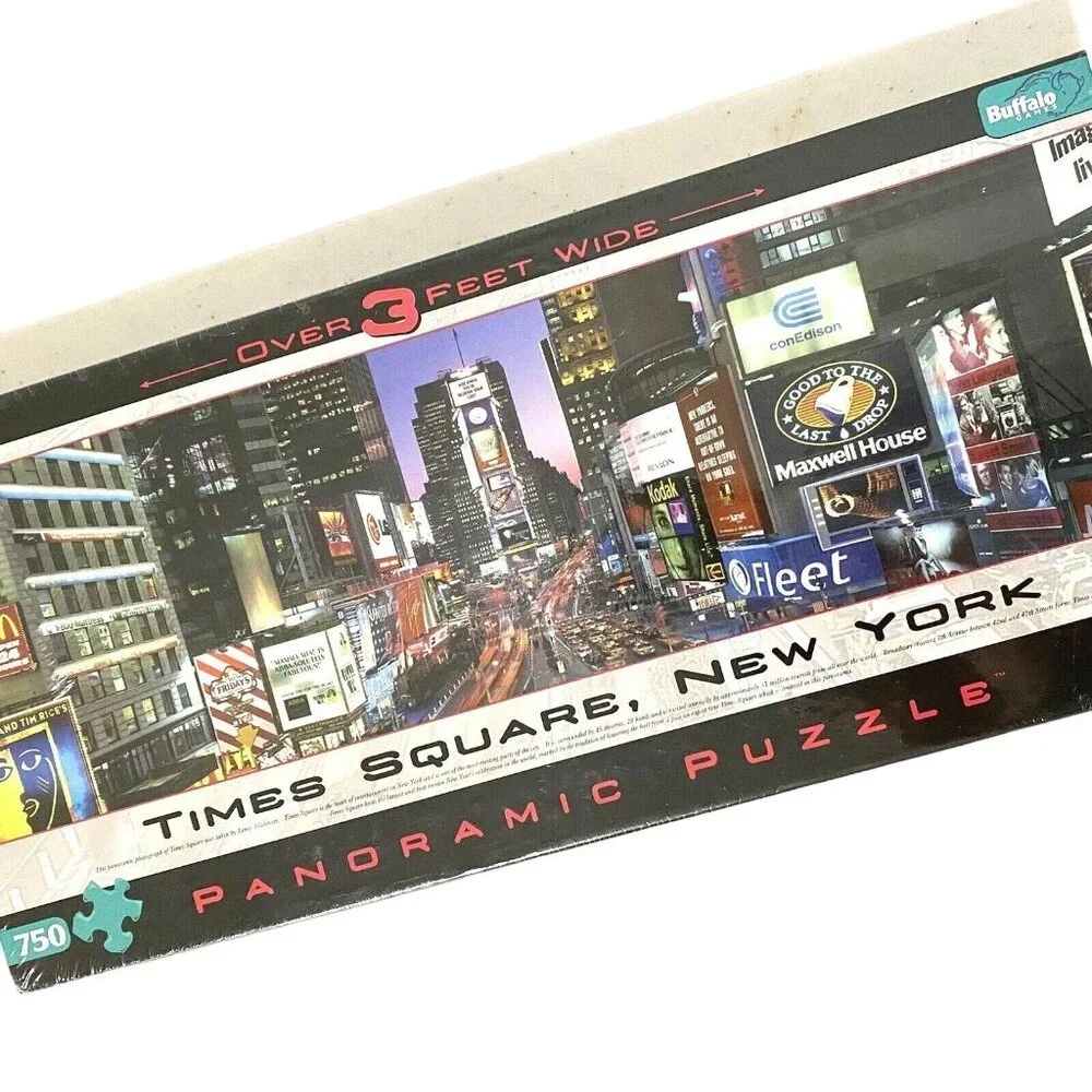 Buffalo Times Square New York Panoramic Puzzle 750‎ Pieces Big Apple Cityscape