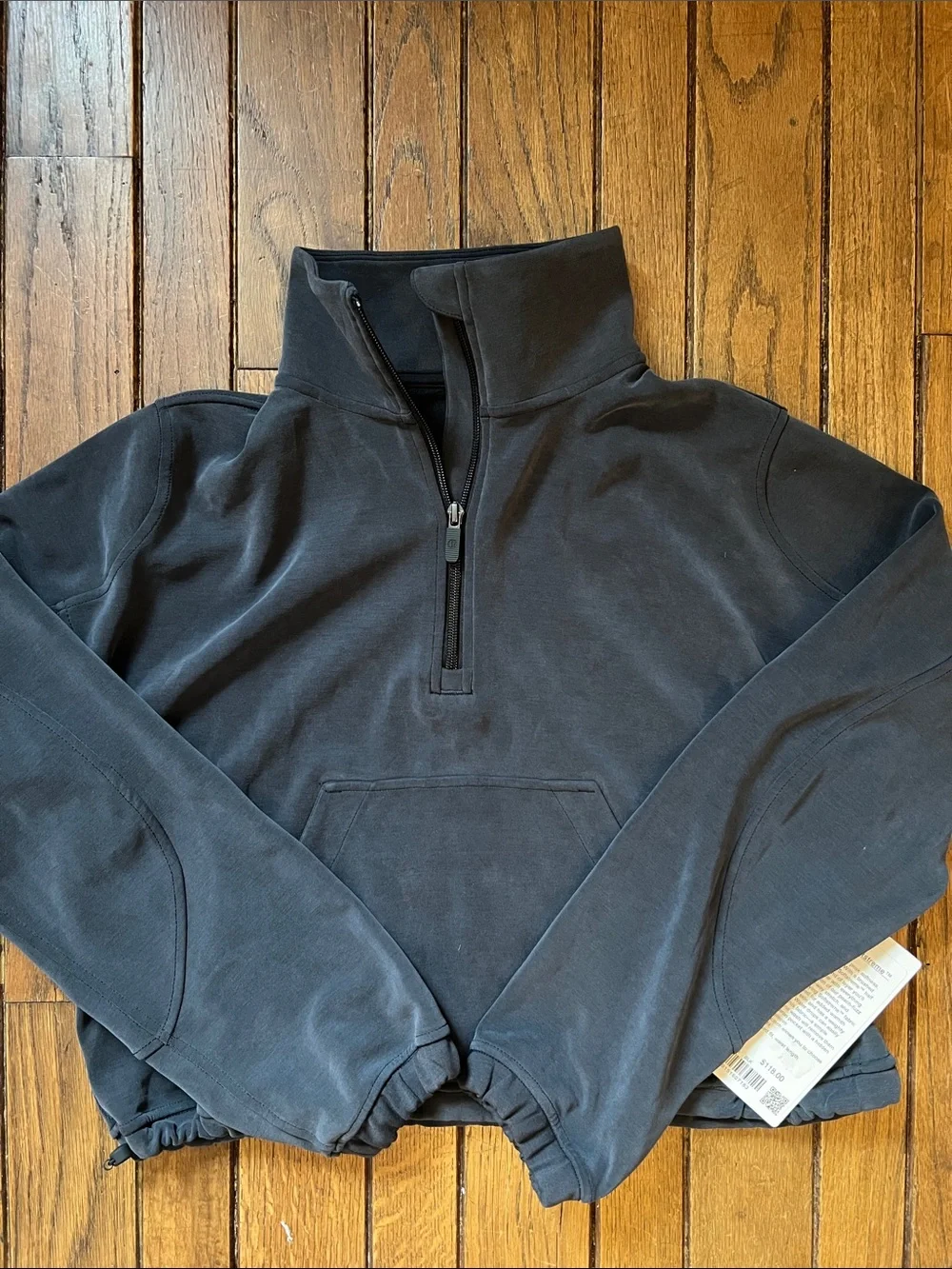 Lululemon Black Softstreme Half Zip Pull Over Sweatshirt Size 6 New With Tags