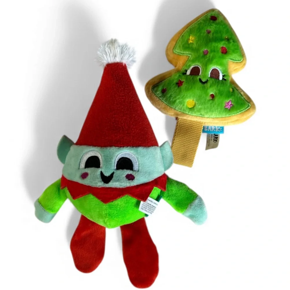 NWOT Bark elf & Christmas tree dog toy