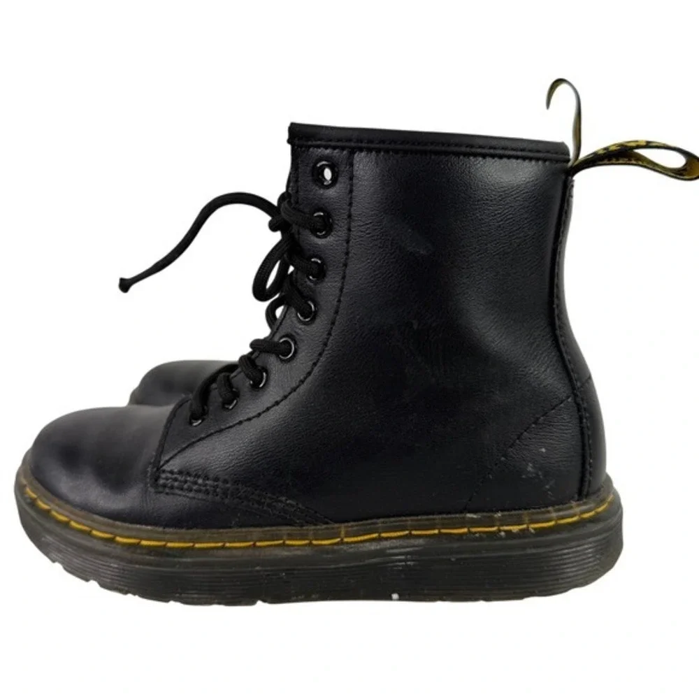 Dr.‎ Martens Zavala J Black T Lamper Leather Lace Up Zip Boots Kids Size 1