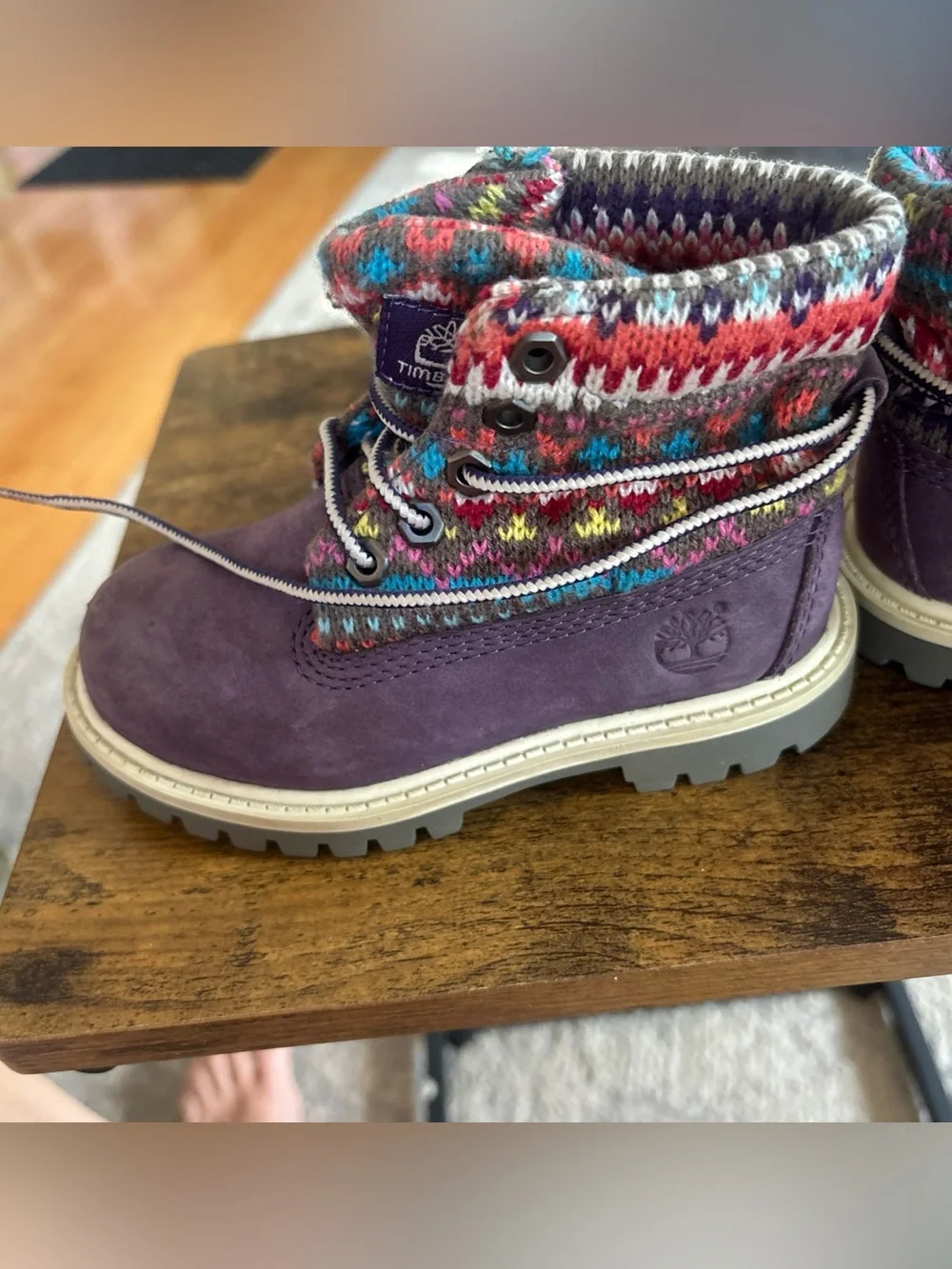 Timberland Earth Keeper Purple Boots Toddler 9, Model 9785R