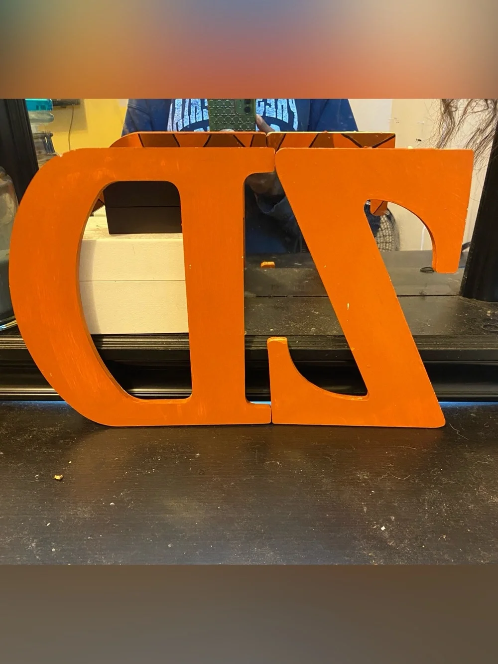 Orange Decorative DZ Wooden Letters