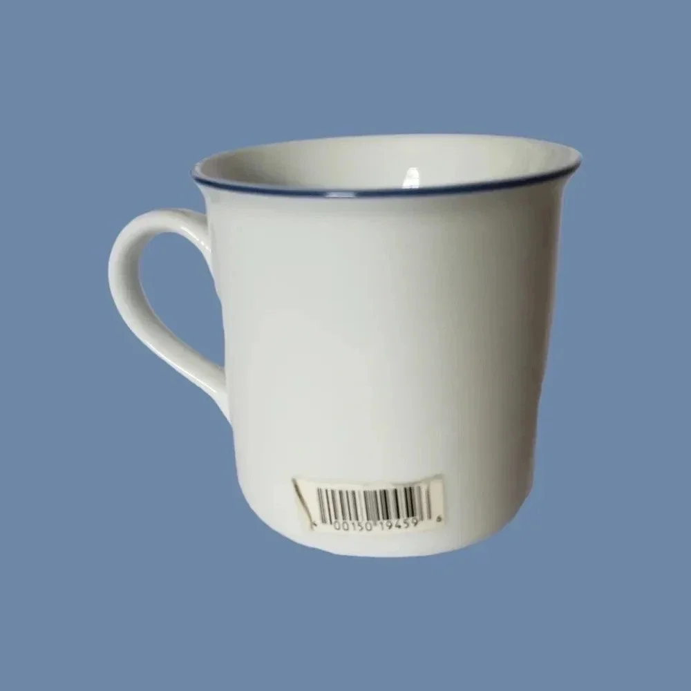 -Disneyland vtge coffee cup mug wht/blue