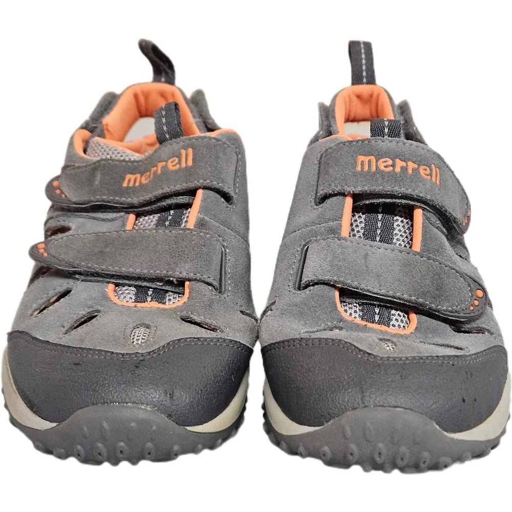 Merrell Iggy Web Kids Dark Grey Orange Hiking Water Sandals J35065 Size 4 US