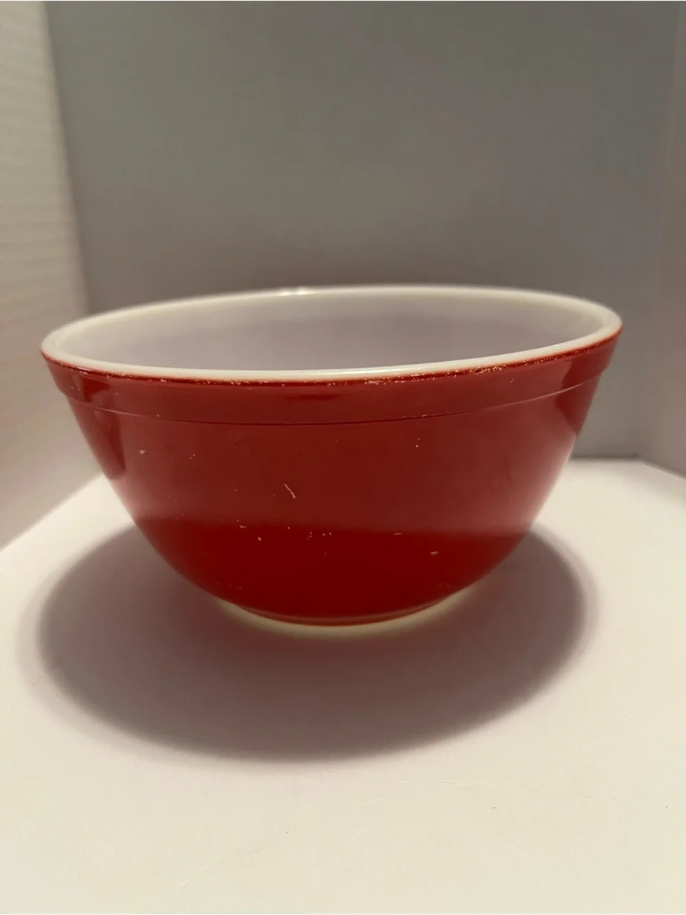 Pyrex vintage Ovenware Bowl original bright red color # 402