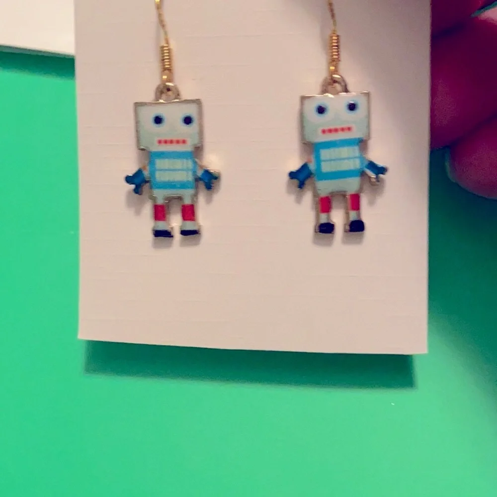 Robot earrings