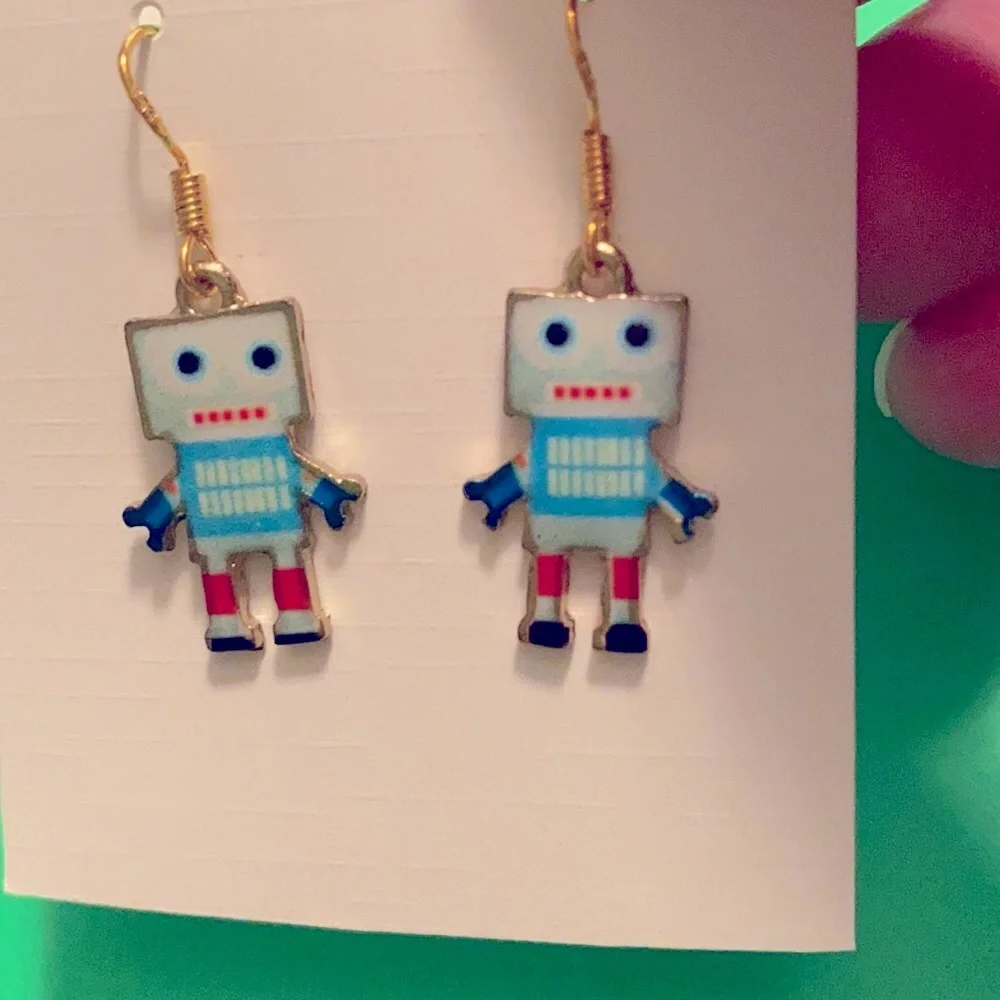Robot earrings