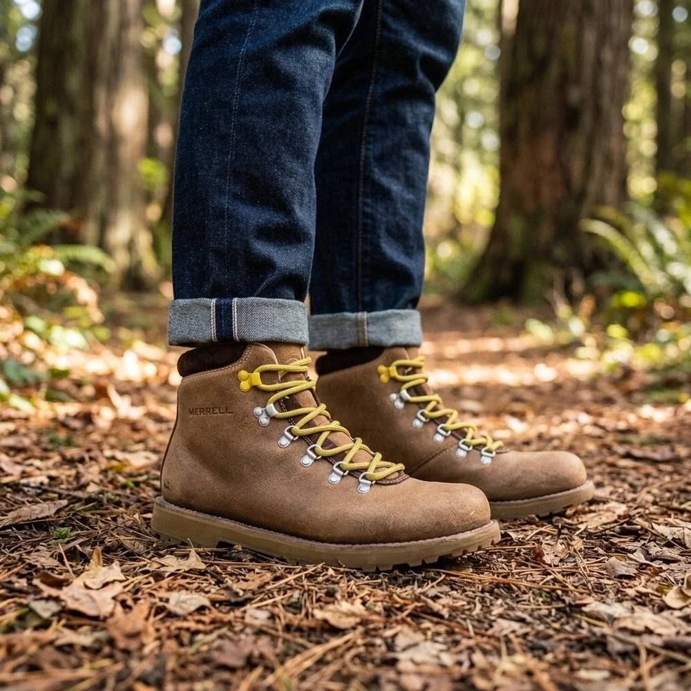 Merrell Origins Wilderness Canyon Wheat Suede Hiking Boots J39211 Mens 11 Vibram