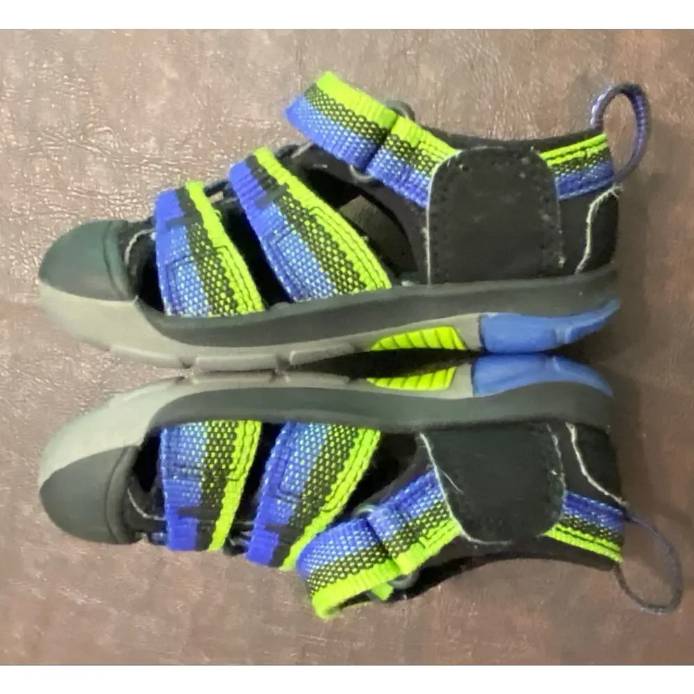 KEEN Toddler Newport H2 Water Sandals Blue Lime Green Sze C5 Estimated Play Shoe