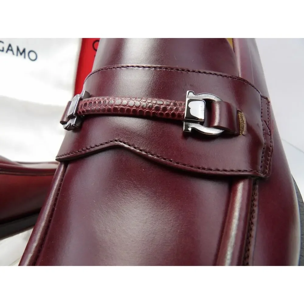 Salvatore Ferragamo burgundy leather