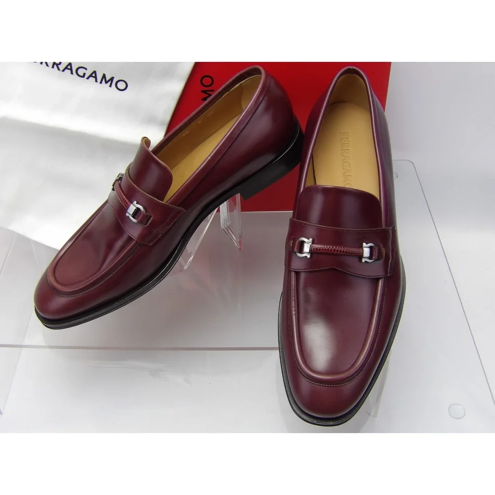 Salvatore Ferragamo burgundy leather