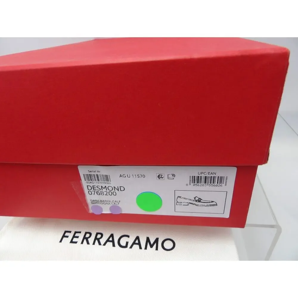 Salvatore Ferragamo burgundy leather