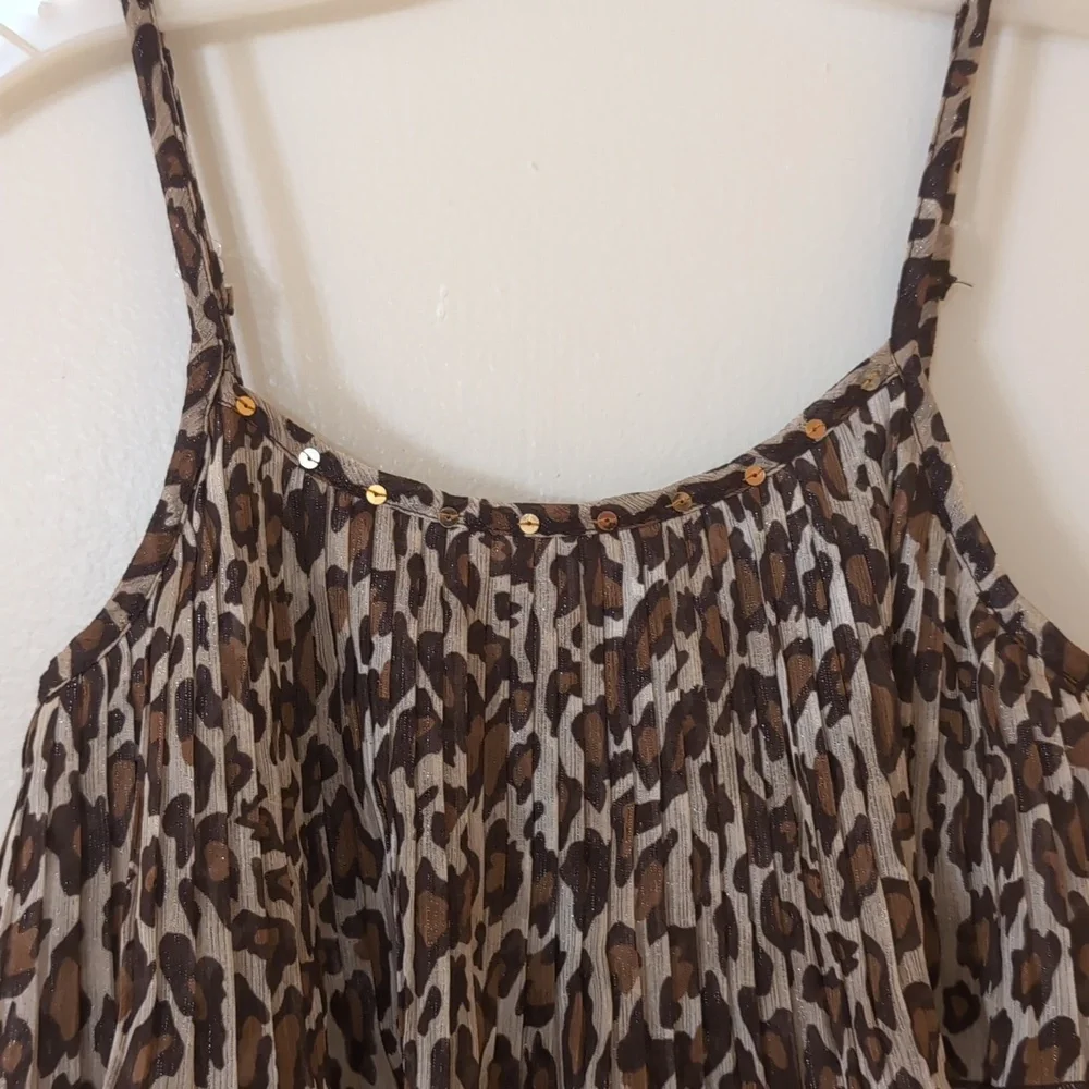 JUSTICE Girls Animal Print Ruffled Tiered Dress w/ Spaghetti Straps 12