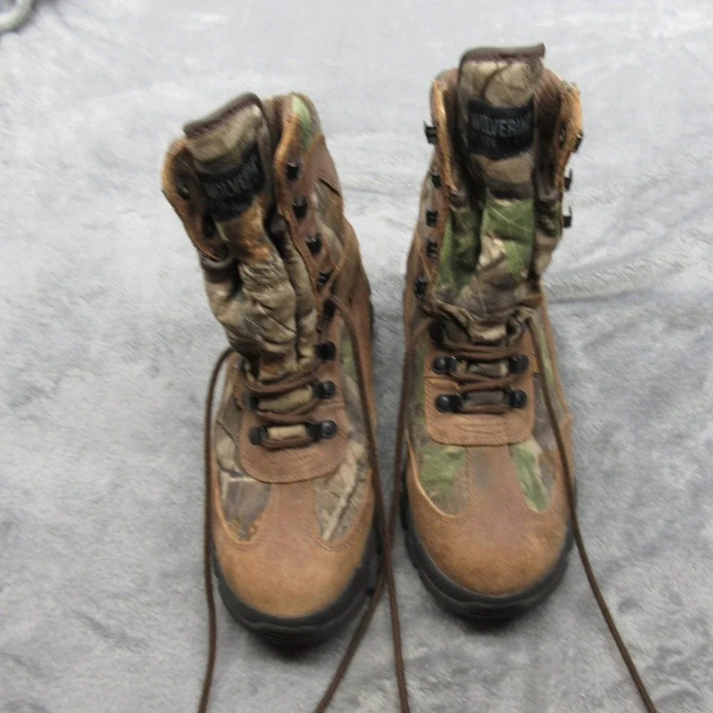 Wolverine GoreTex Boot Men 8 M Camo 600g Waterproof Hard Toe Insulated Work Hunt