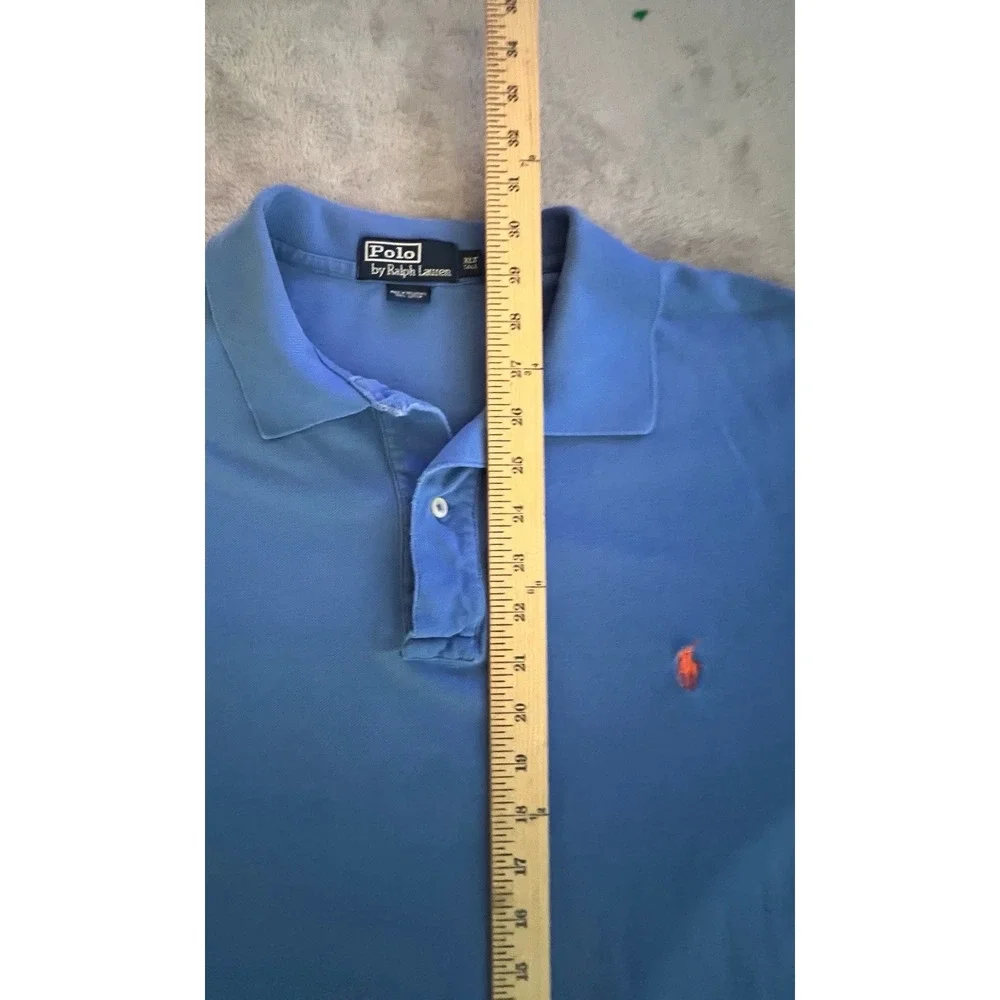 3 Polo Ralph Lauren Men's Polo Shirts TallXL Blue Gray Green Cotton Short Sl