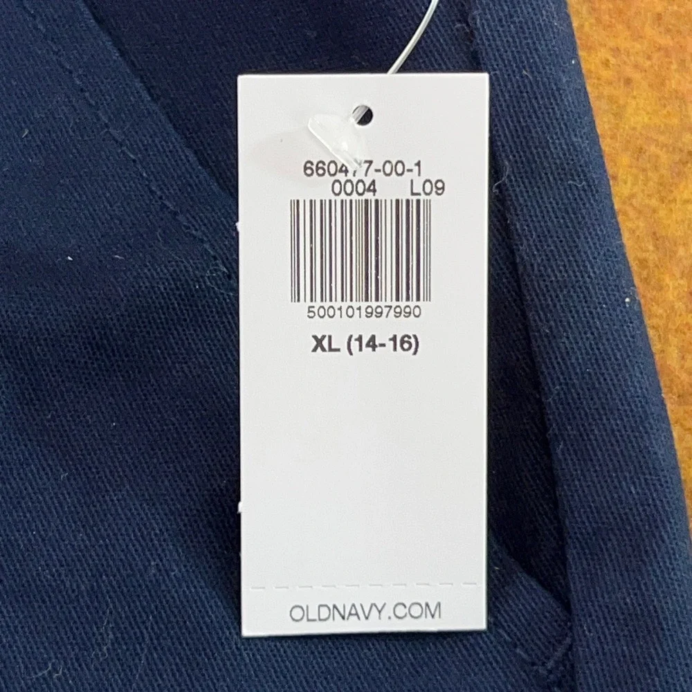 Old Navy Boys XL 14-16 Navy Blue Bermuda Chino Uniform Shorts NWT
