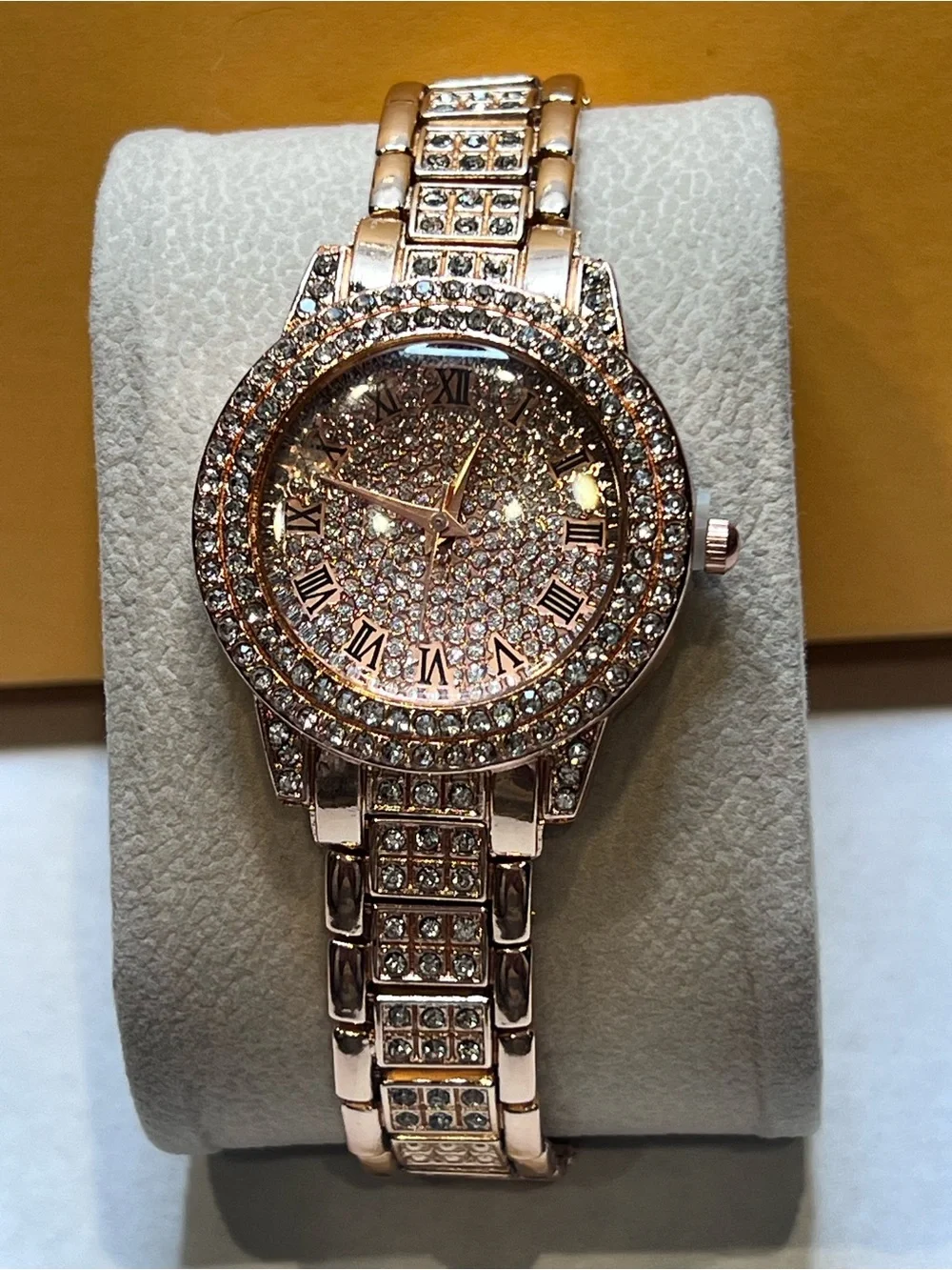 Rose Gold CZ stone Women's Bracelet Watch