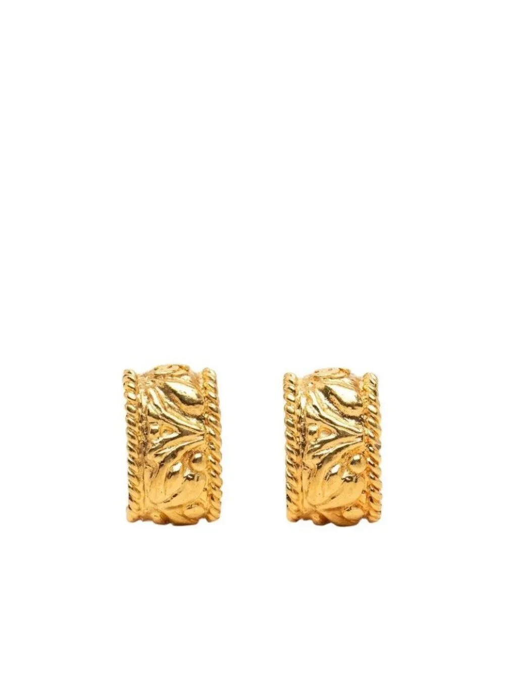 Chanel CC Logo Earrings Gold Plated