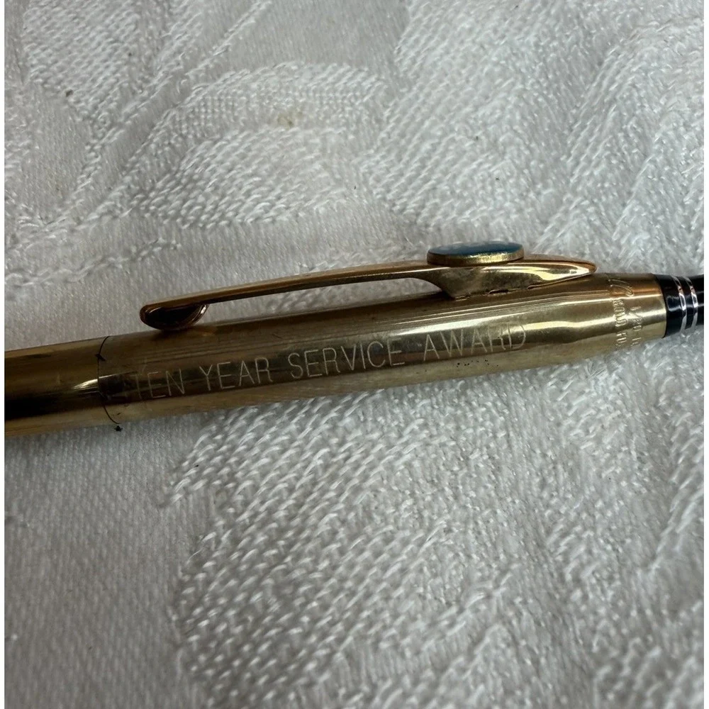 Quill Gold Filled Ballpoint Pen & Mechanical Pencil Set TEN YEARS OF SERVICE