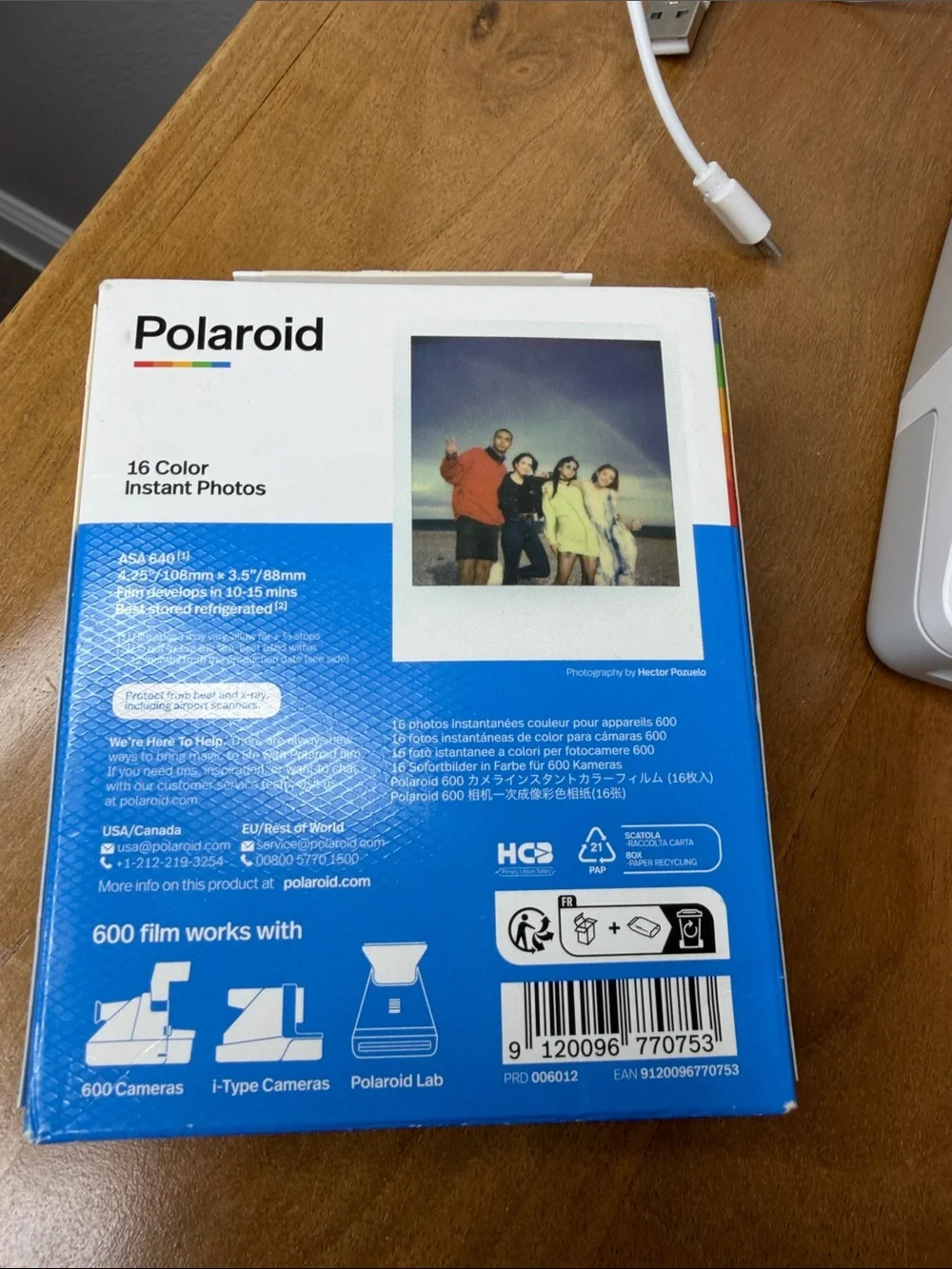 Polaroid white instant